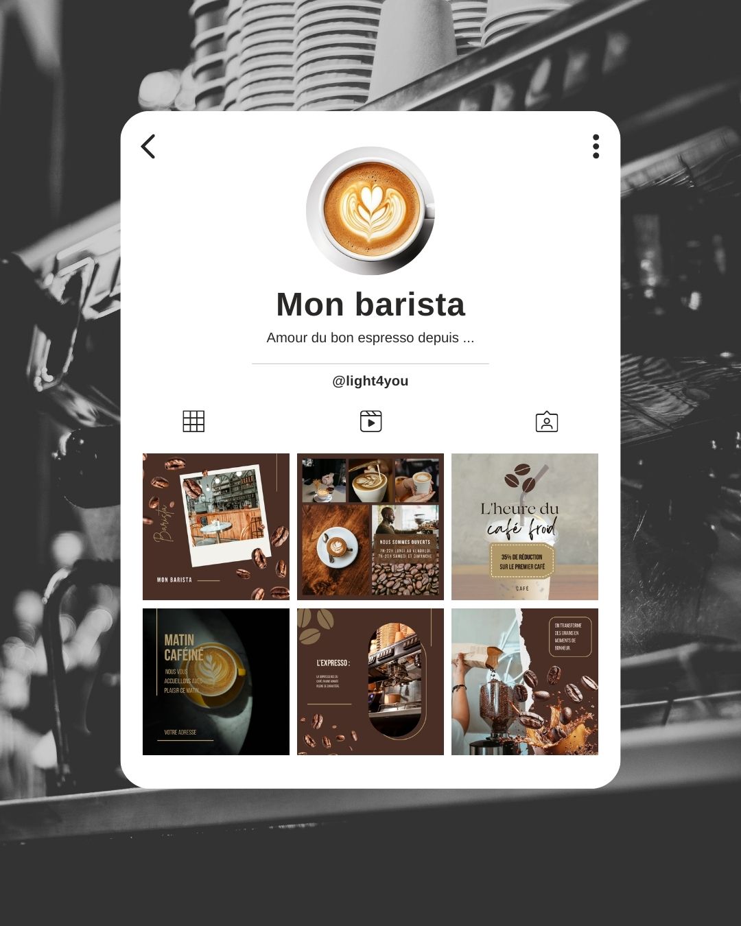 Gagnez du temps avec 10 posts Instagram & Facebook 100% modifiable. Valorisez votre savoir-faire de barista et fidélisez vos clients facilement !
