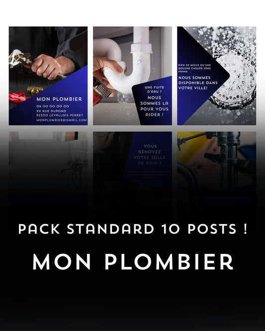 Pack 10 posts Standard / Plombier